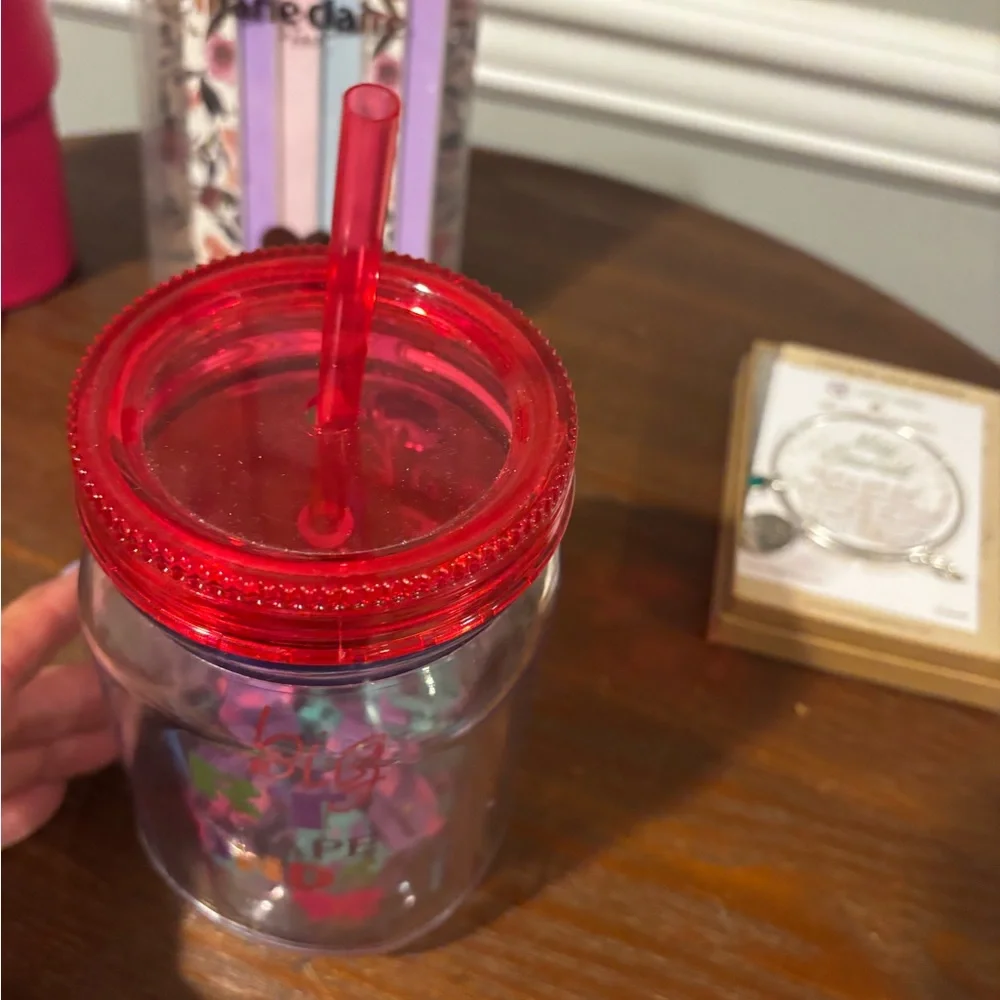 5 Piece Teacher Gift Set - Pink Small Stanley with Straw & much more! All new!